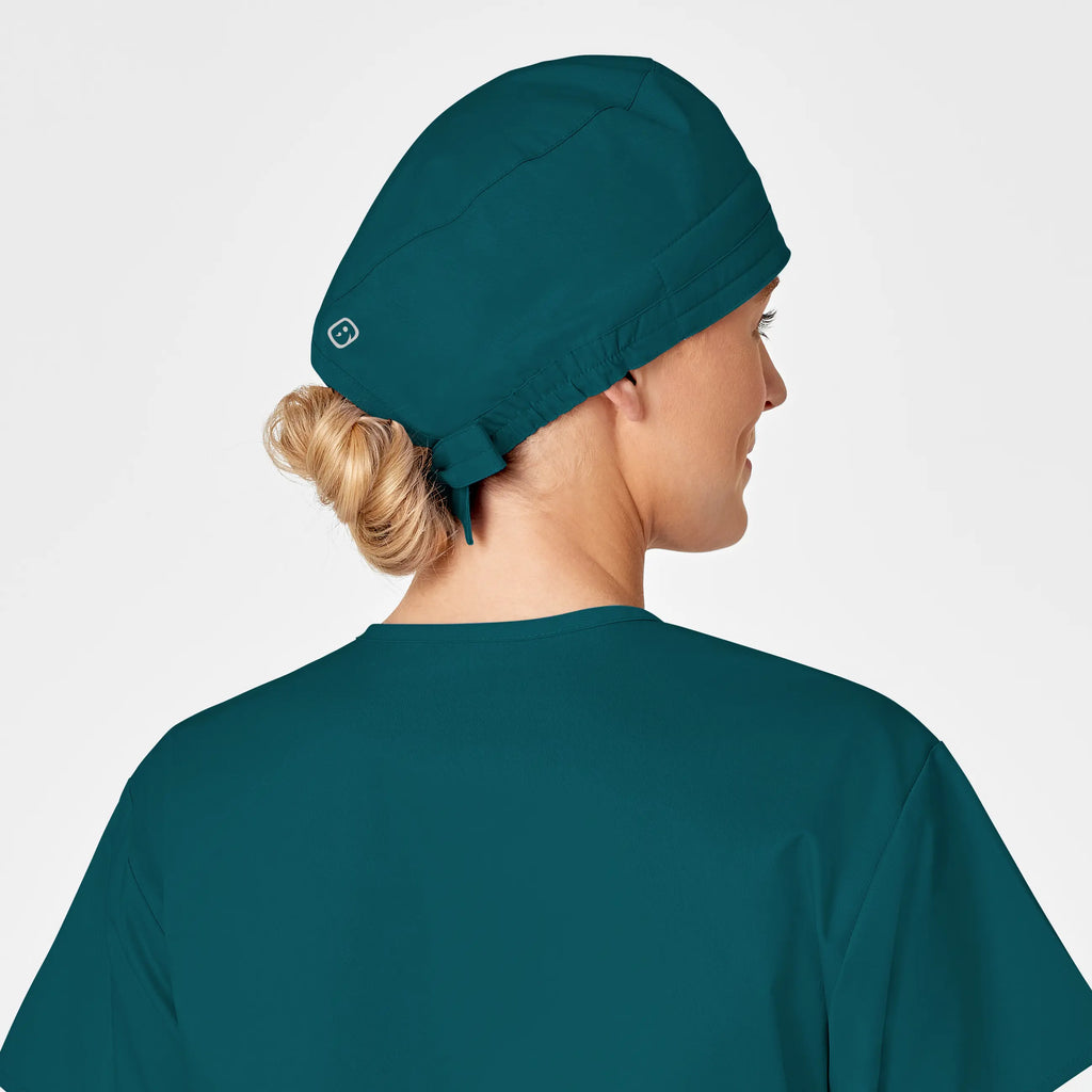 Wink Scrubs Unisex Tie Back Scrub Cap Caribbean Blue | scrub-supply.com