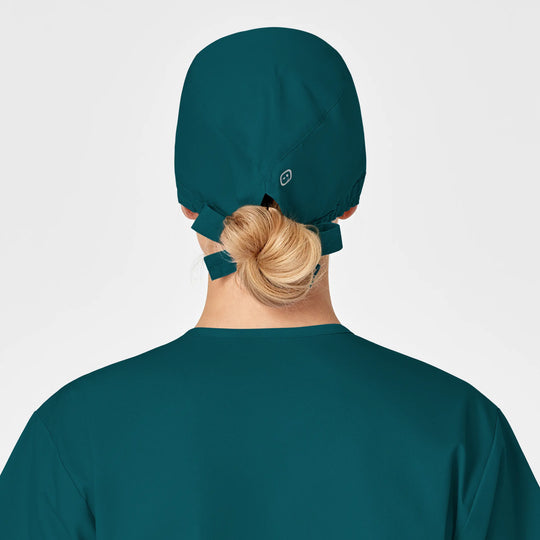 Wink Scrubs Unisex Tie Back Scrub Cap Caribbean Blue | scrub-supply.com