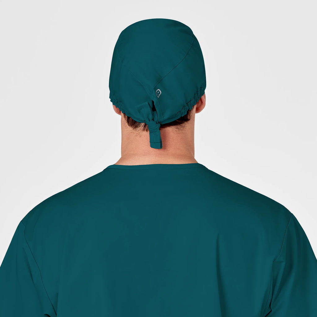 Wink Scrubs Unisex Tie Back Scrub Cap Caribbean Blue | scrub-supply.com