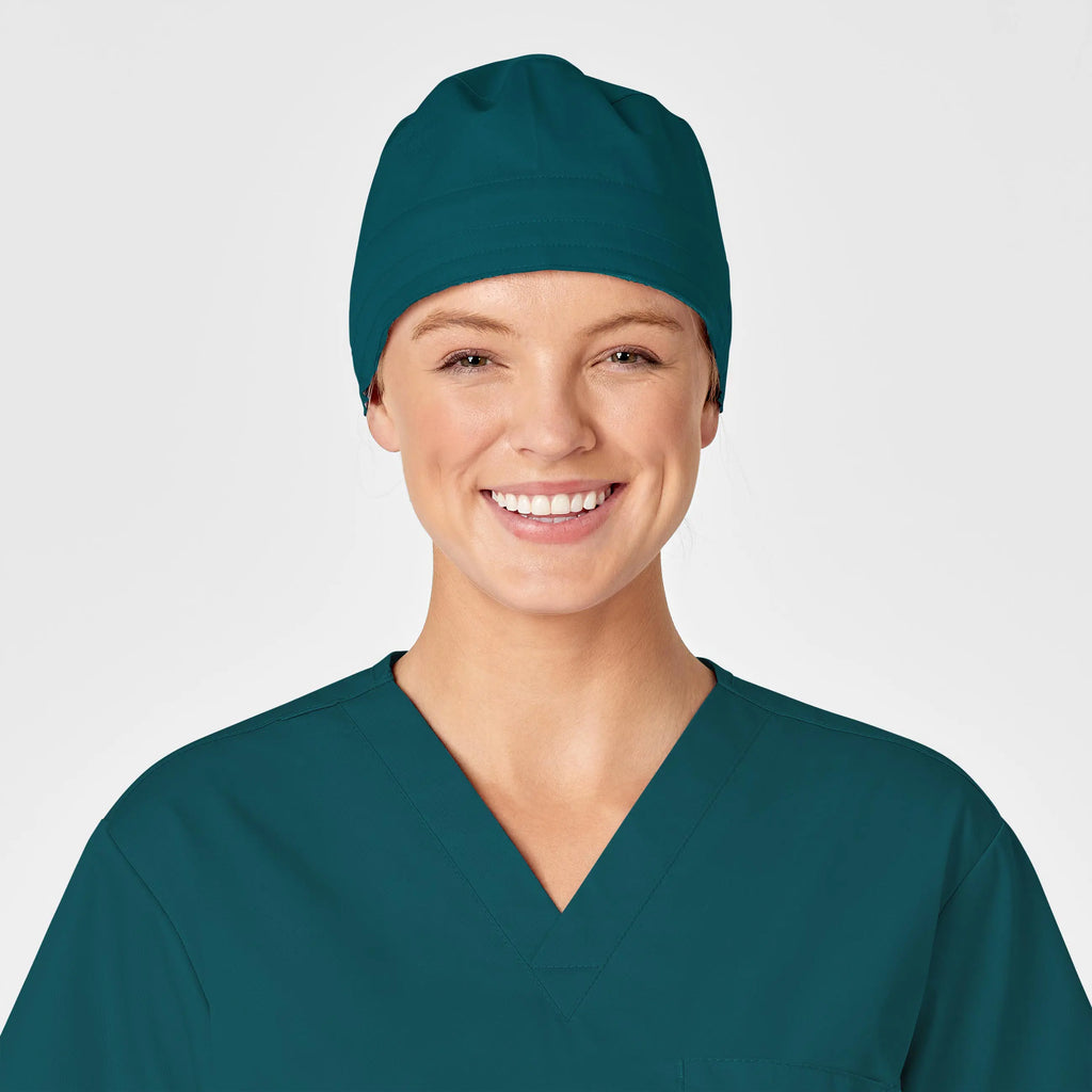 Wink Scrubs Unisex Tie Back Scrub Cap Caribbean Blue | scrub-supply.com