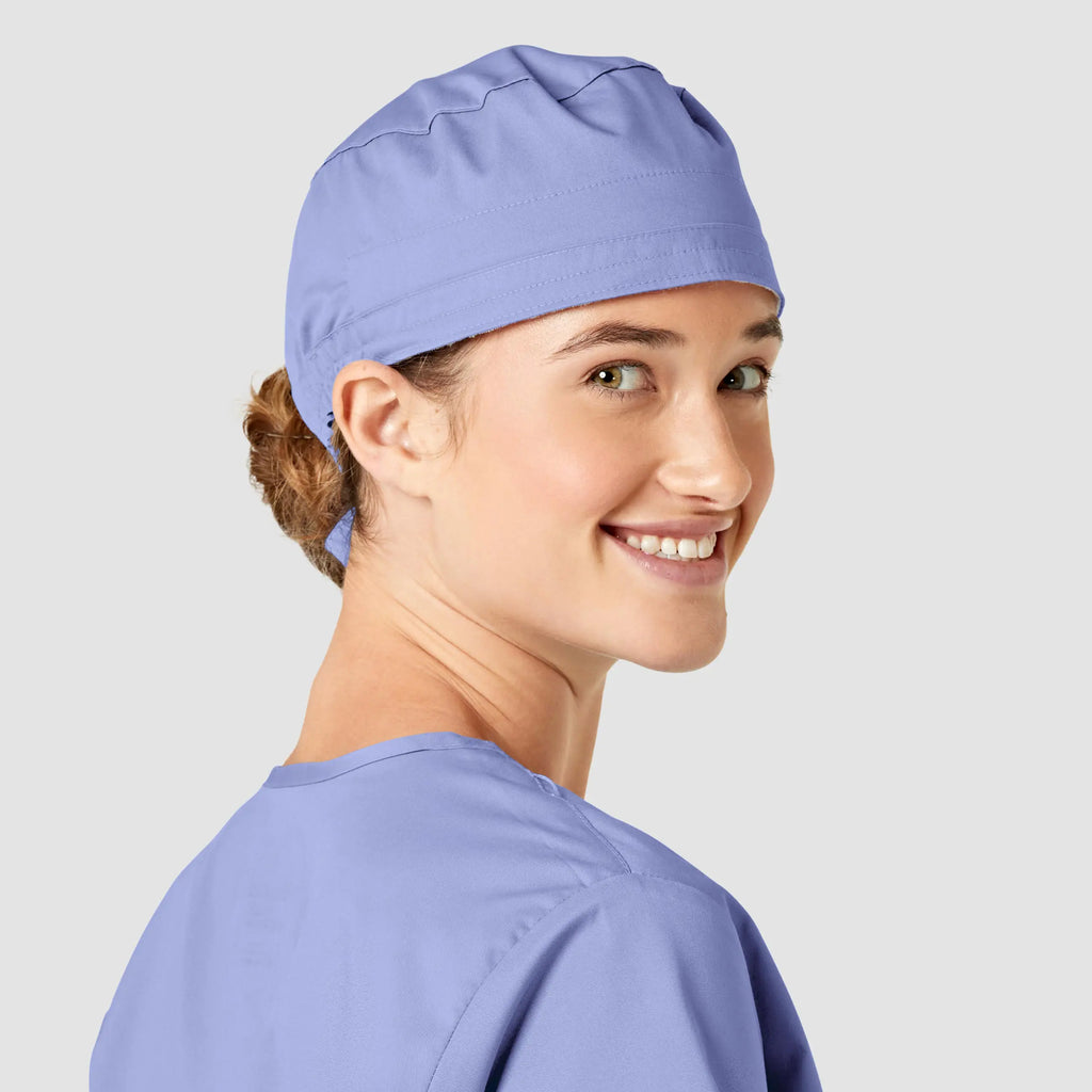 Wink Scrubs Unisex Tie Back Scrub Cap Ceil Blue | scrub-supply.com