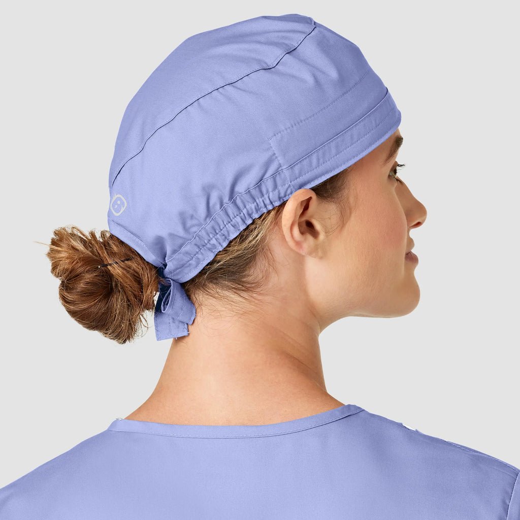 Wink Scrubs Unisex Tie Back Scrub Cap Ceil Blue | scrub-supply.com