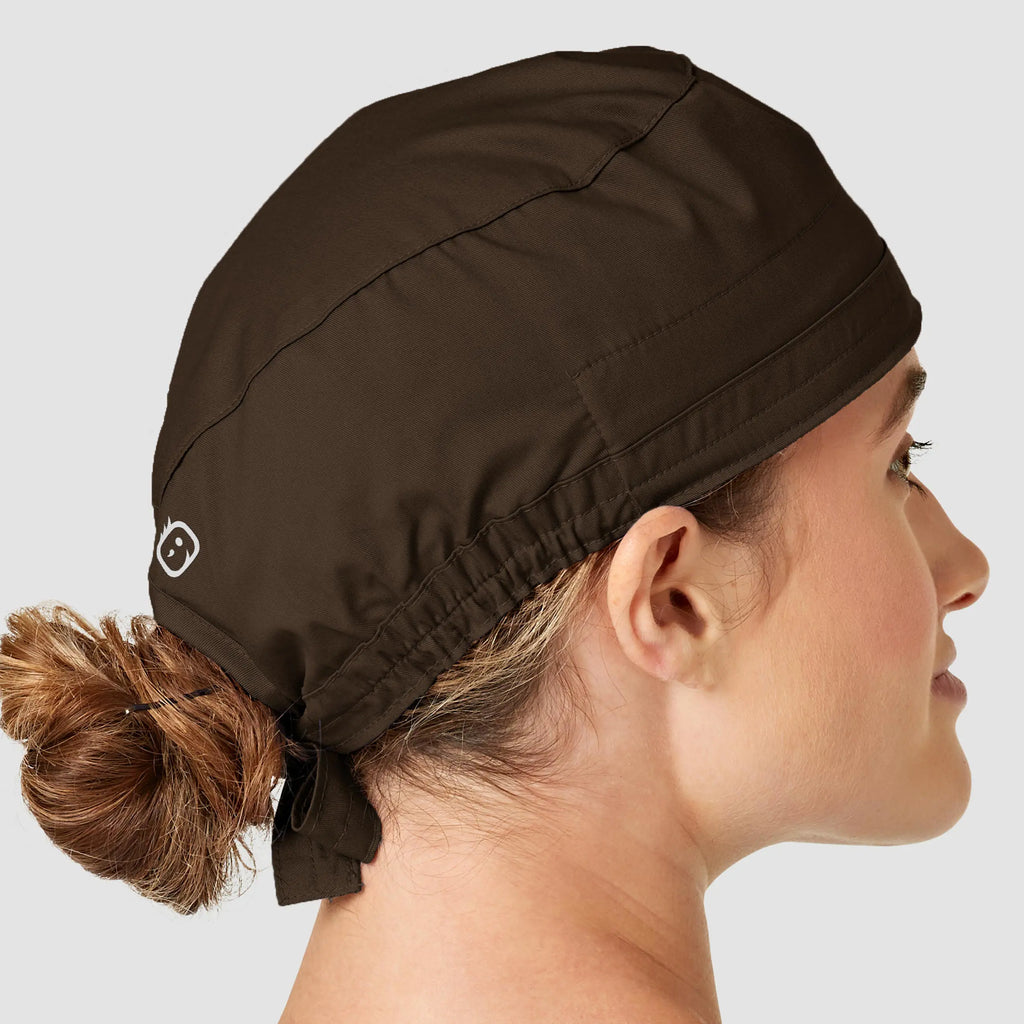 Wink Scrubs Unisex Tie Back Scrub Cap Chocolate | scrub-supply.com