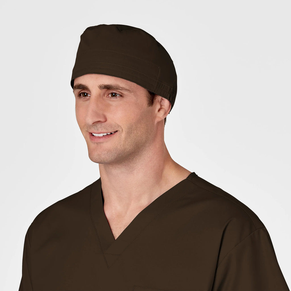 Wink Scrubs Unisex Tie Back Scrub Cap Chocolate | scrub-supply.com