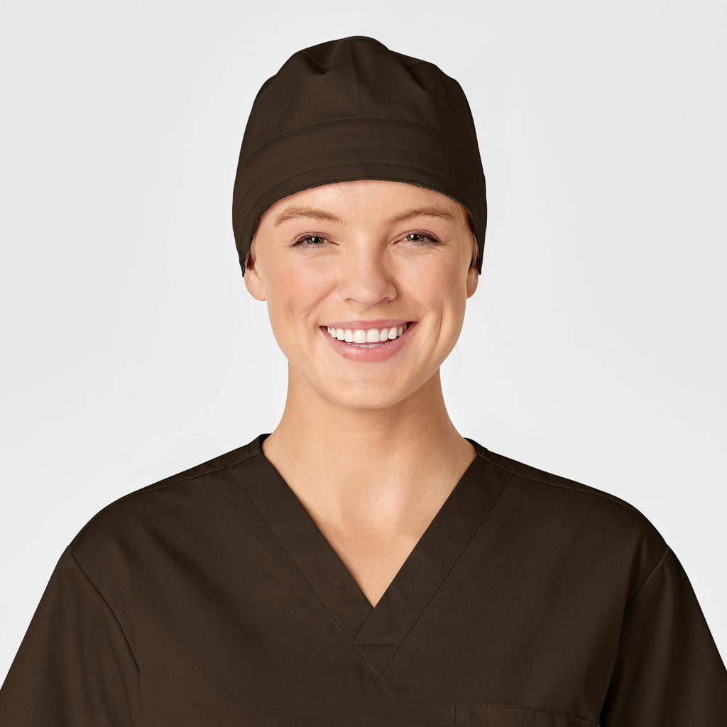 Wink Scrubs Unisex Tie Back Scrub Cap Chocolate | scrub-supply.com