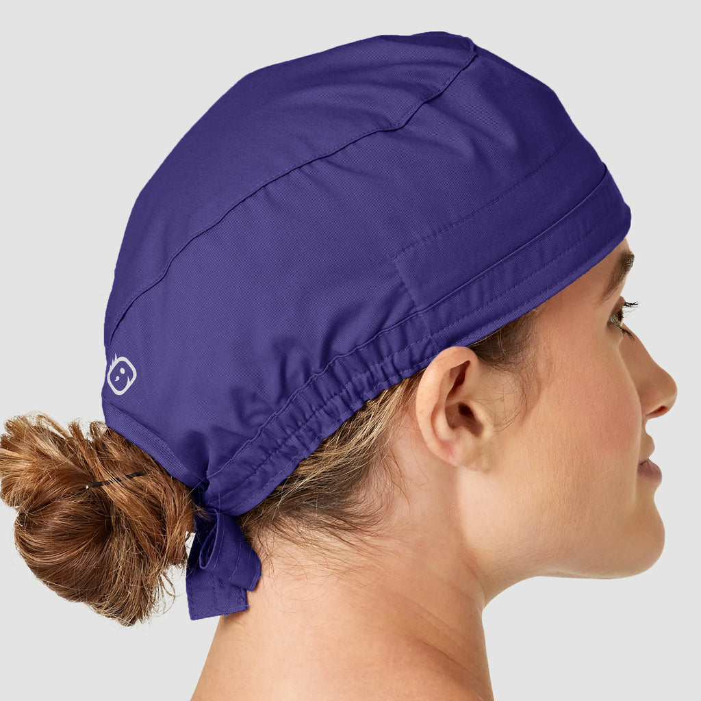 Wink Scrubs Unisex Tie Back Scrub Cap Grape | scrub-supply.com