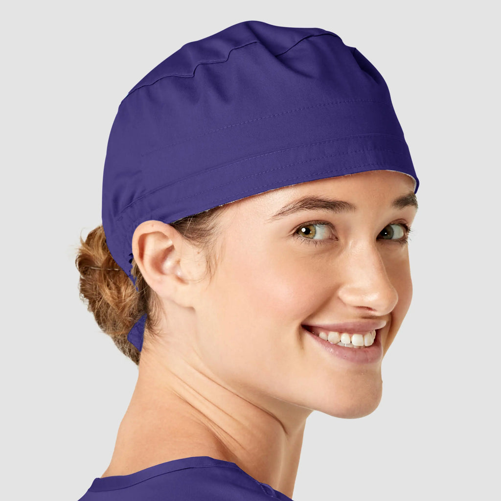 Wink Scrubs Unisex Tie Back Scrub Cap Grape | scrub-supply.com