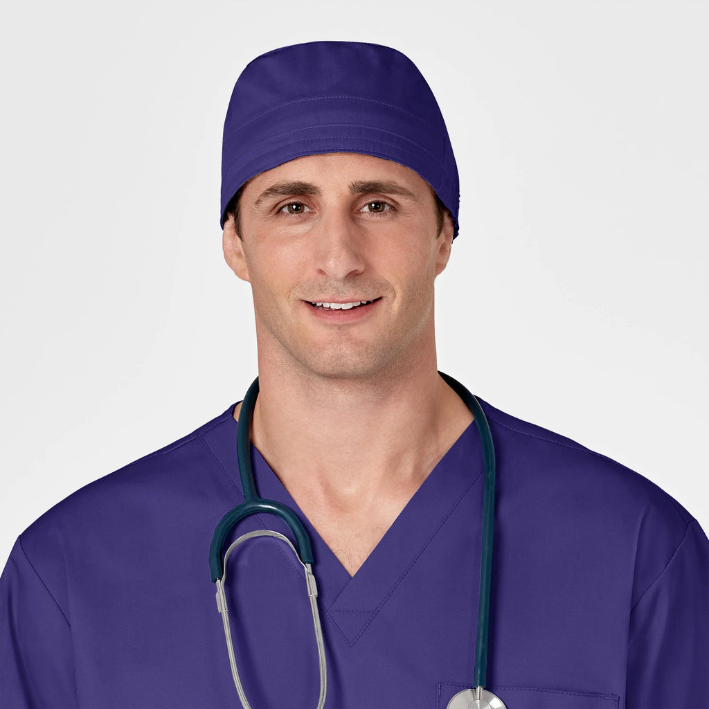 Wink Scrubs Unisex Tie Back Scrub Cap Grape | scrub-supply.com