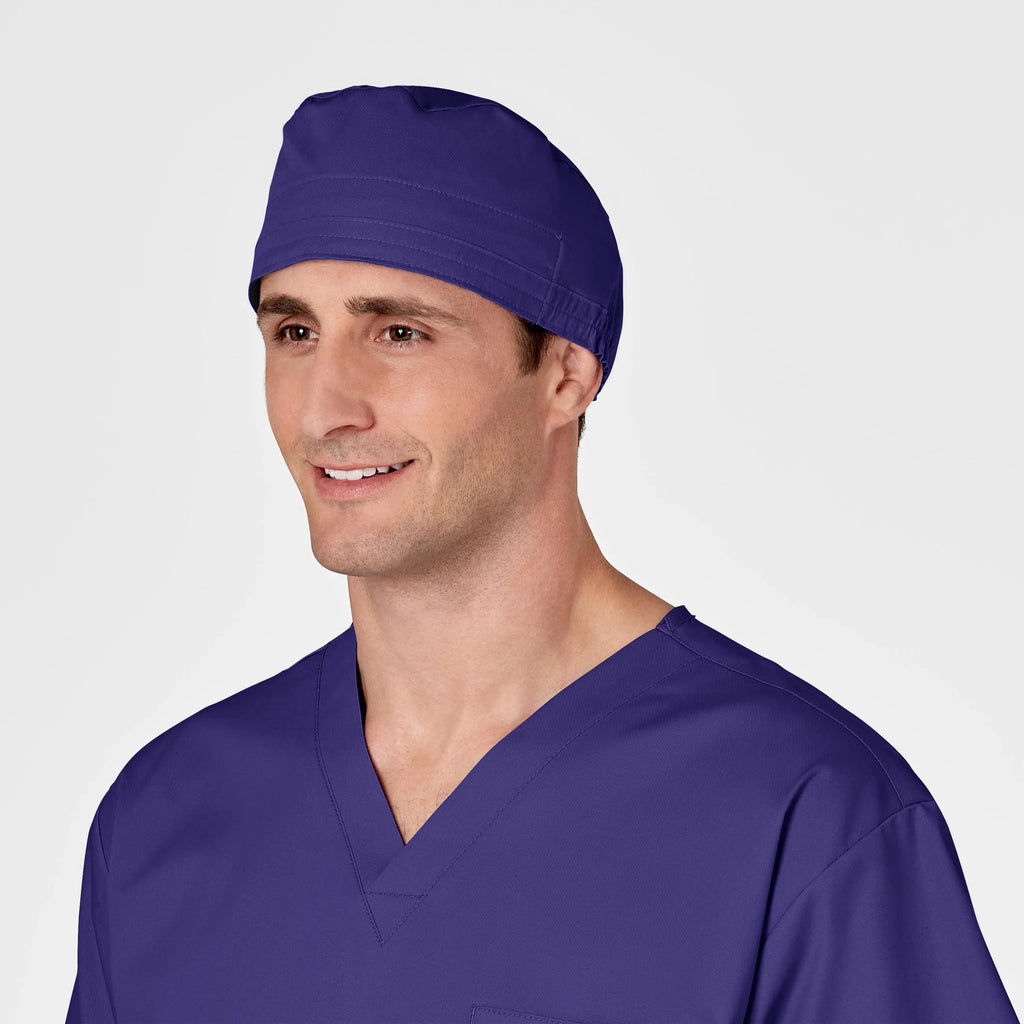 Wink Scrubs Unisex Tie Back Scrub Cap Grape | scrub-supply.com