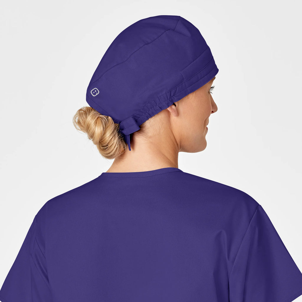 Wink Scrubs Unisex Tie Back Scrub Cap Grape | scrub-supply.com