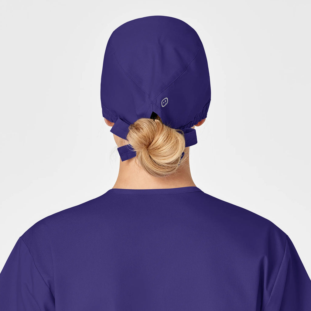 Wink Scrubs Unisex Tie Back Scrub Cap Grape | scrub-supply.com