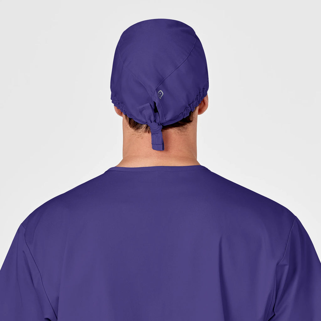 Wink Scrubs Unisex Tie Back Scrub Cap Grape | scrub-supply.com