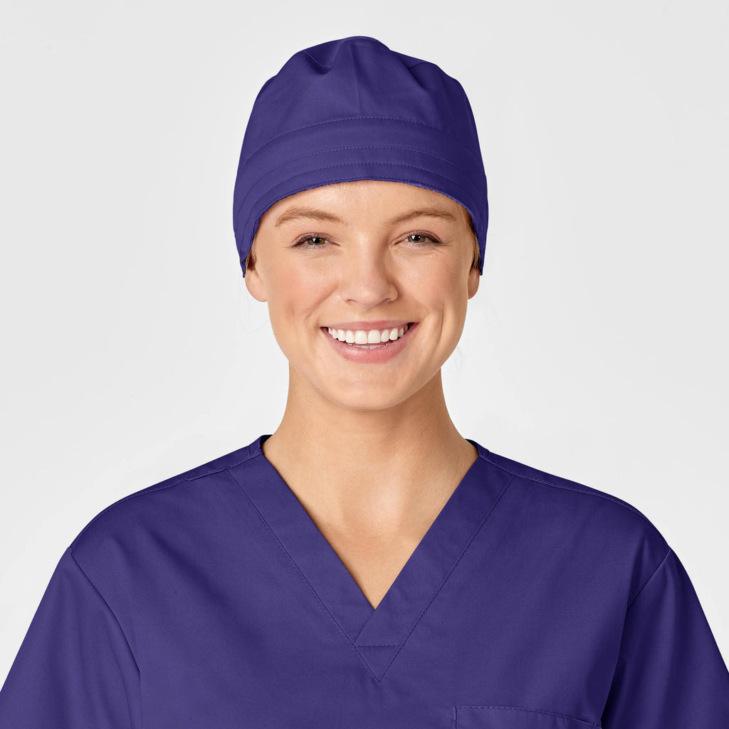 Wink Scrubs Unisex Tie Back Scrub Cap Grape | scrub-supply.com