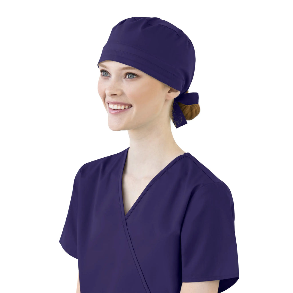 Wink Scrubs Unisex Tie Back Scrub Cap Grape | scrub-supply.com