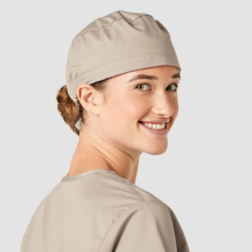 Wink Scrubs Unisex Tie Back Scrub Cap Khaki | scrub-supply.com