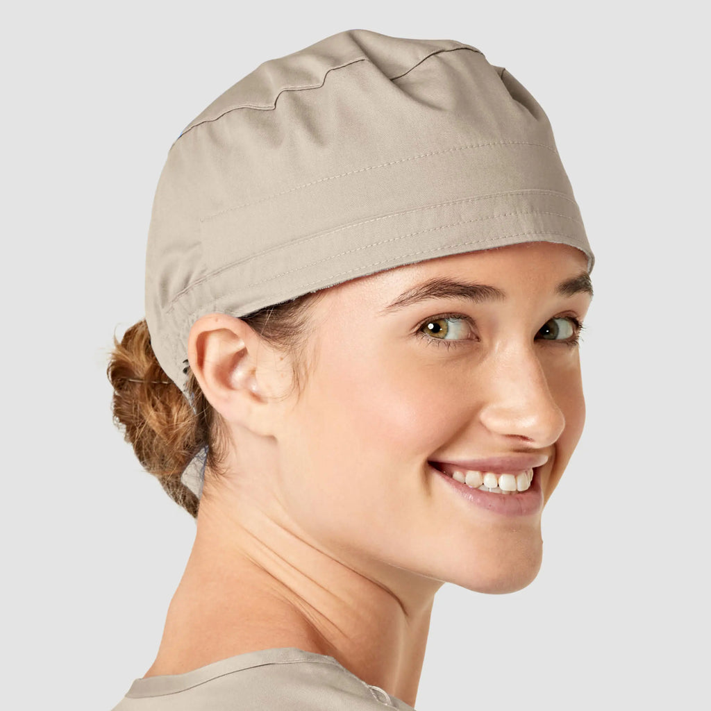 Wink Scrubs Unisex Tie Back Scrub Cap Khaki | scrub-supply.com