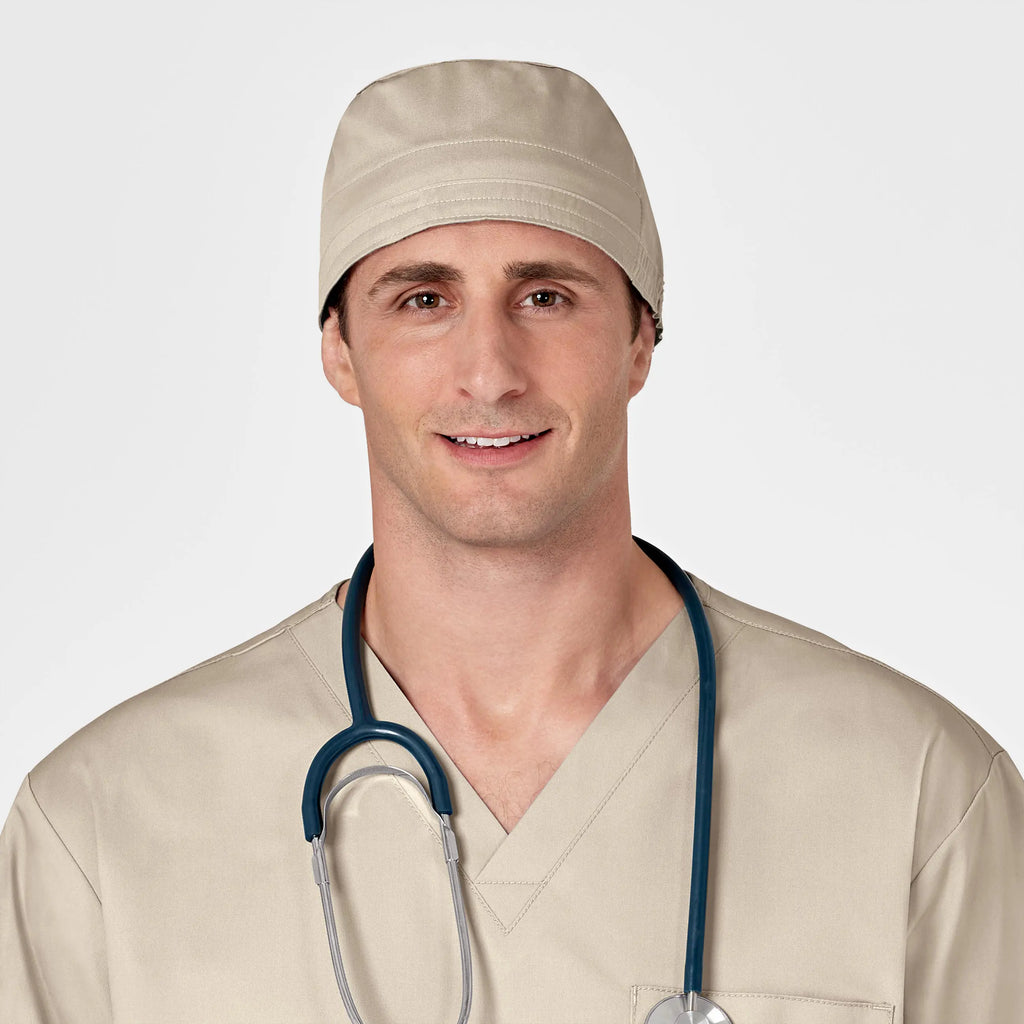 Wink Scrubs Unisex Tie Back Scrub Cap Khaki | scrub-supply.com