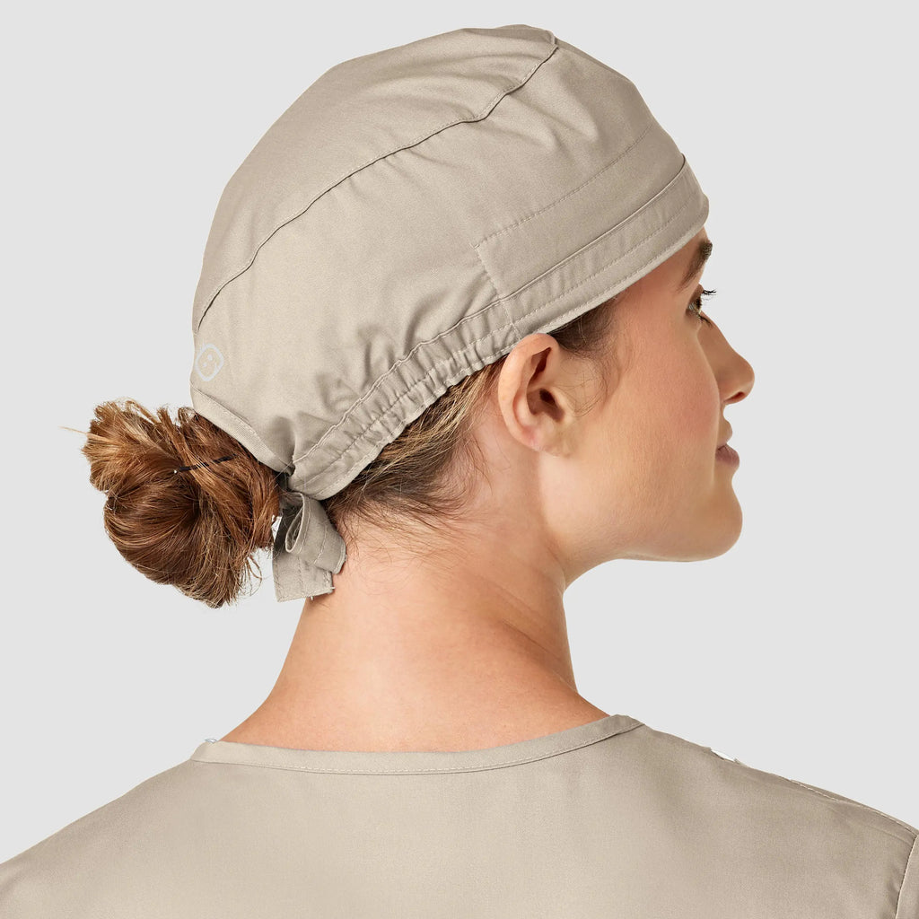 Wink Scrubs Unisex Tie Back Scrub Cap Khaki | scrub-supply.com