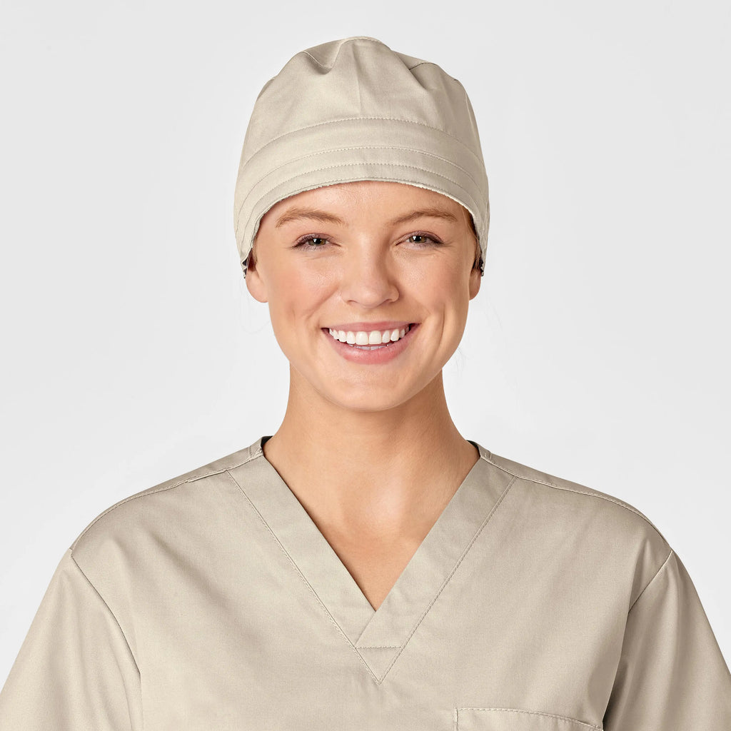 Wink Scrubs Unisex Tie Back Scrub Cap Khaki | scrub-supply.com