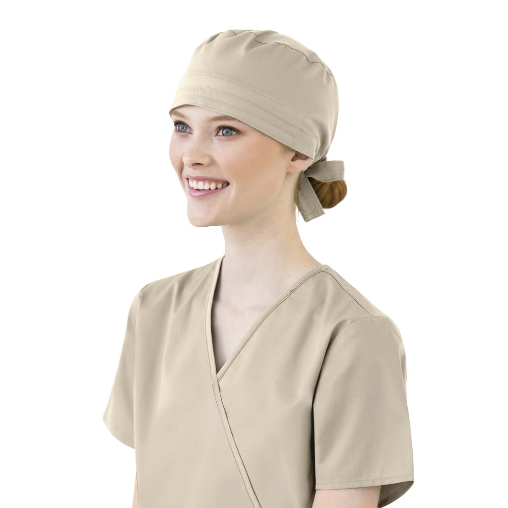 Wink Scrubs Unisex Tie Back Scrub Cap Khaki | scrub-supply.com