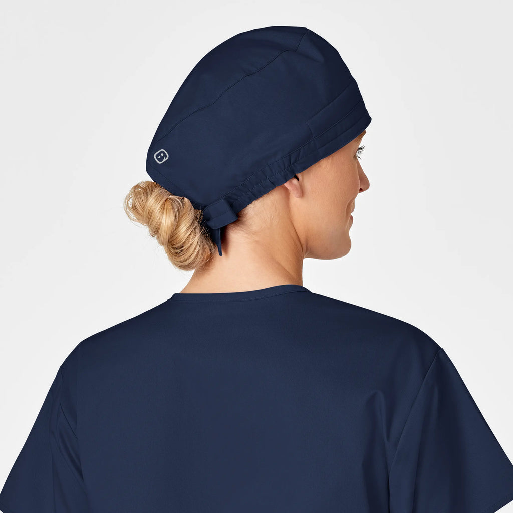 Wink Scrubs Unisex Tie Back Scrub Cap Navy | scrub-supply.com