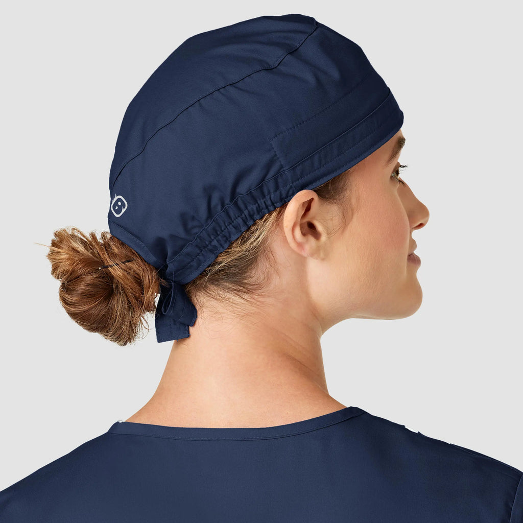 Wink Scrubs Unisex Tie Back Scrub Cap Navy | scrub-supply.com