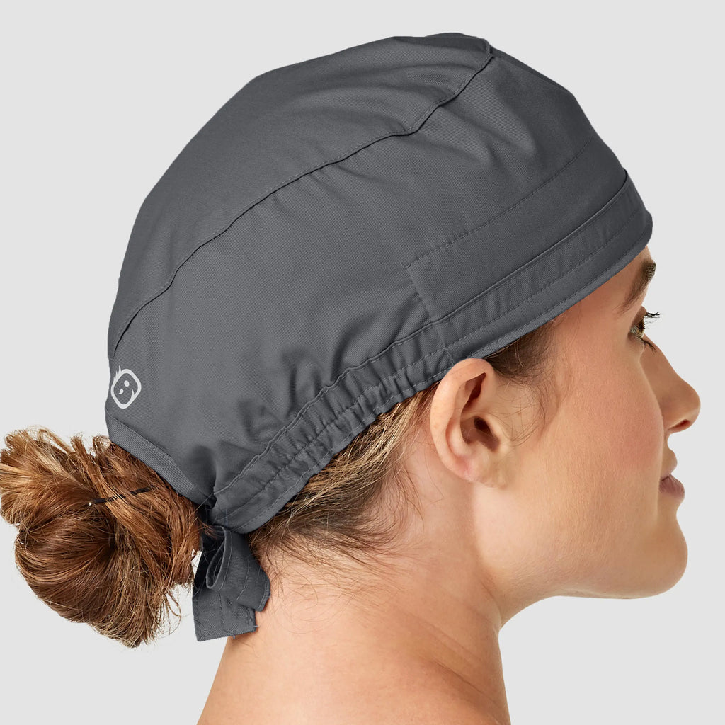 Wink Scrubs Unisex Tie Back Scrub Cap Pewter | scrub-supply.com