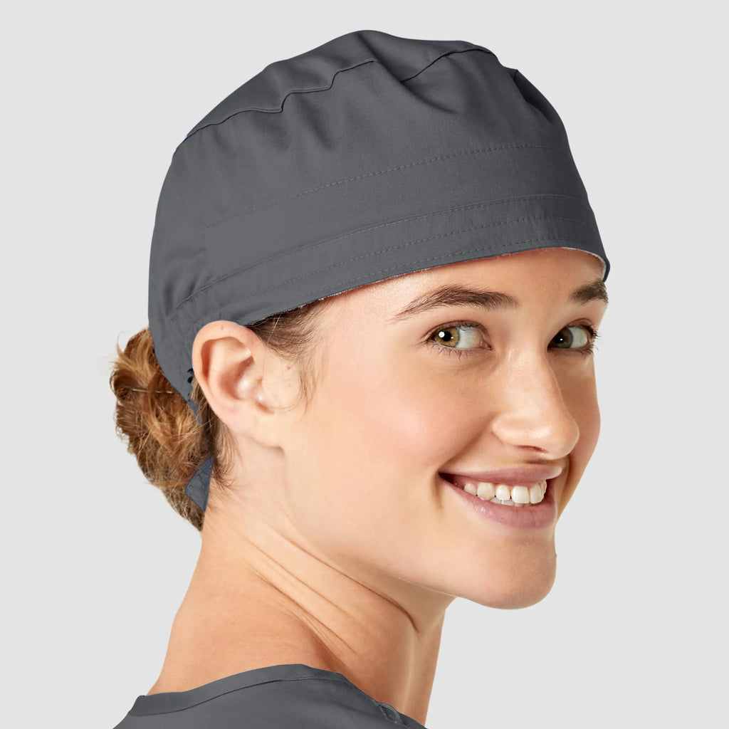 Wink Scrubs Unisex Tie Back Scrub Cap Pewter | scrub-supply.com