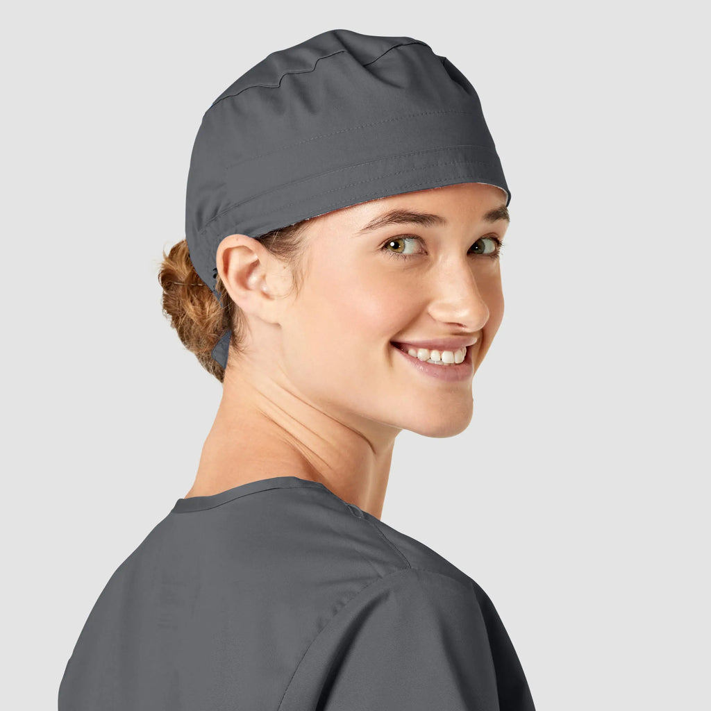 Wink Scrubs Unisex Tie Back Scrub Cap Pewter | scrub-supply.com