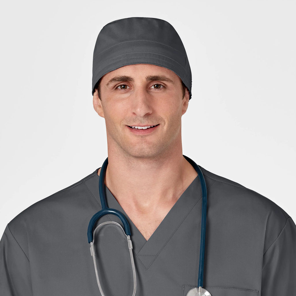 Wink Scrubs Unisex Tie Back Scrub Cap Pewter | scrub-supply.com