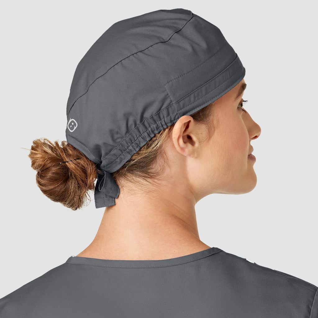 Wink Scrubs Unisex Tie Back Scrub Cap Pewter | scrub-supply.com