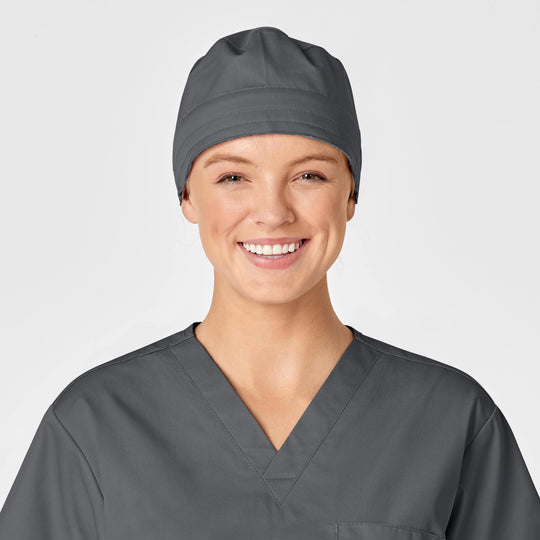 Wink Scrubs Unisex Tie Back Scrub Cap Pewter | scrub-supply.com
