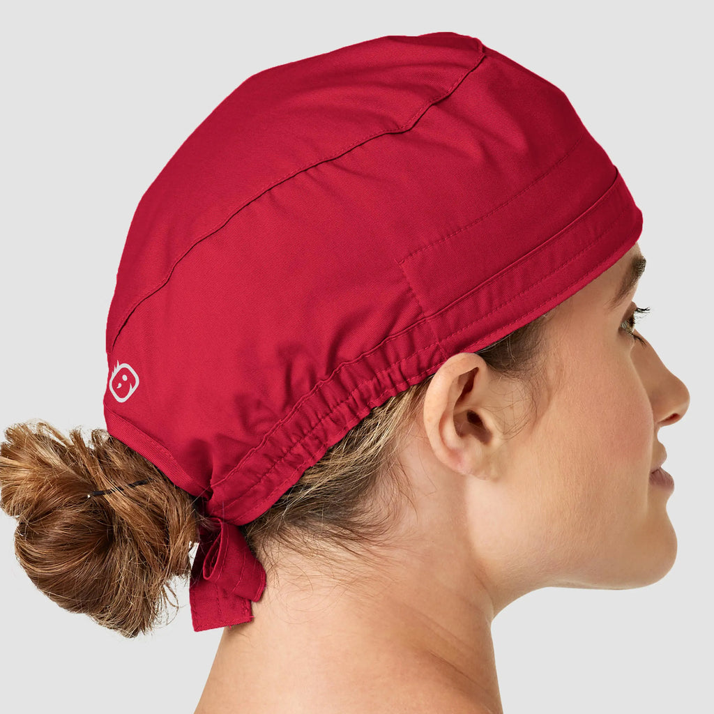 Wink Scrubs Unisex Tie Back Scrub Cap Red | scrub-supply.com