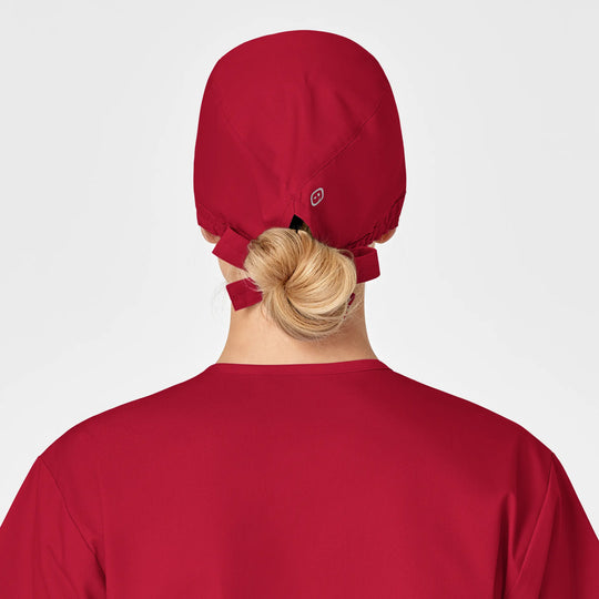 Wink Scrubs Unisex Tie Back Scrub Cap Red | scrub-supply.com