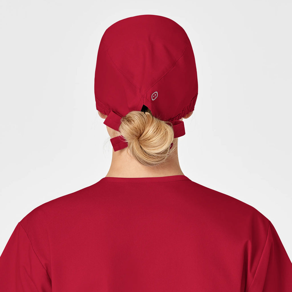 Wink Scrubs Unisex Tie Back Scrub Cap Red | scrub-supply.com