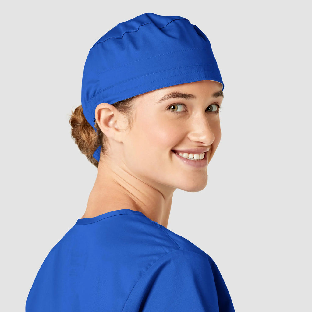 Wink Scrubs Unisex Tie Back Scrub Cap Royal Blue | scrub-supply.com