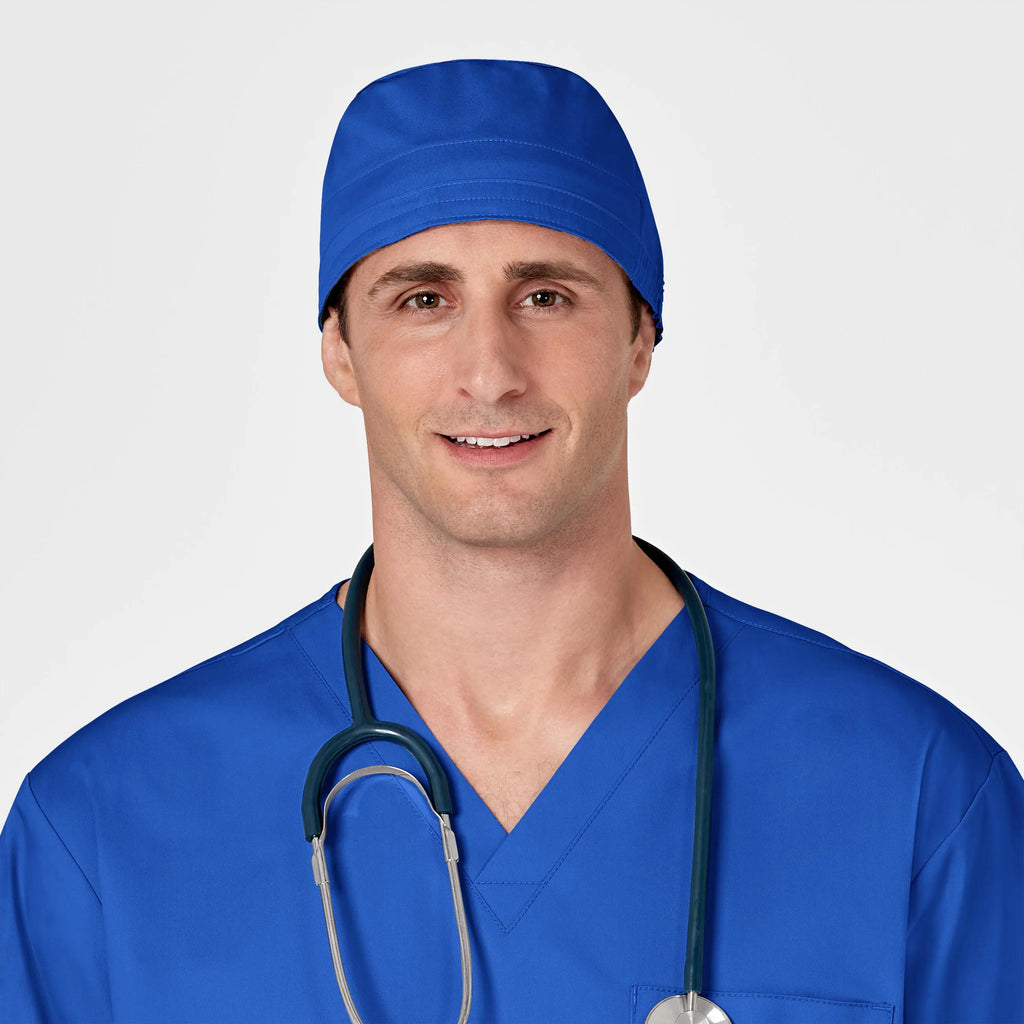 Wink Scrubs Unisex Tie Back Scrub Cap Royal Blue | scrub-supply.com