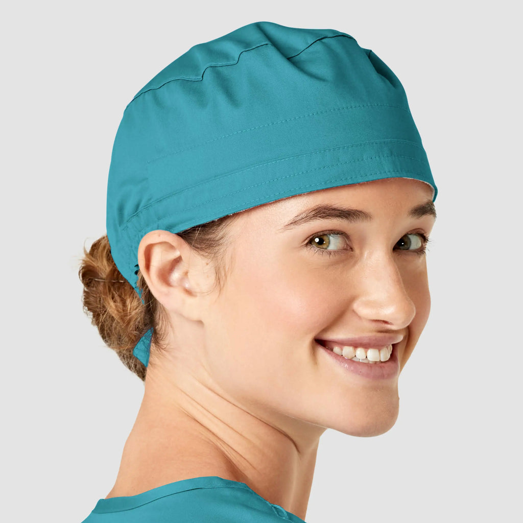 Wink Scrubs Unisex Tie Back Scrub Cap Teal | scrub-supply.com