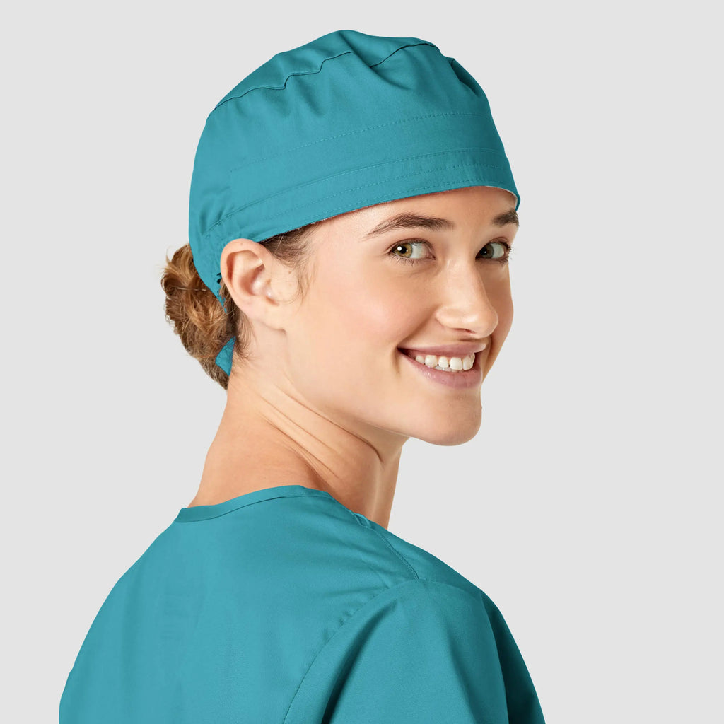 Wink Scrubs Unisex Tie Back Scrub Cap Teal | scrub-supply.com