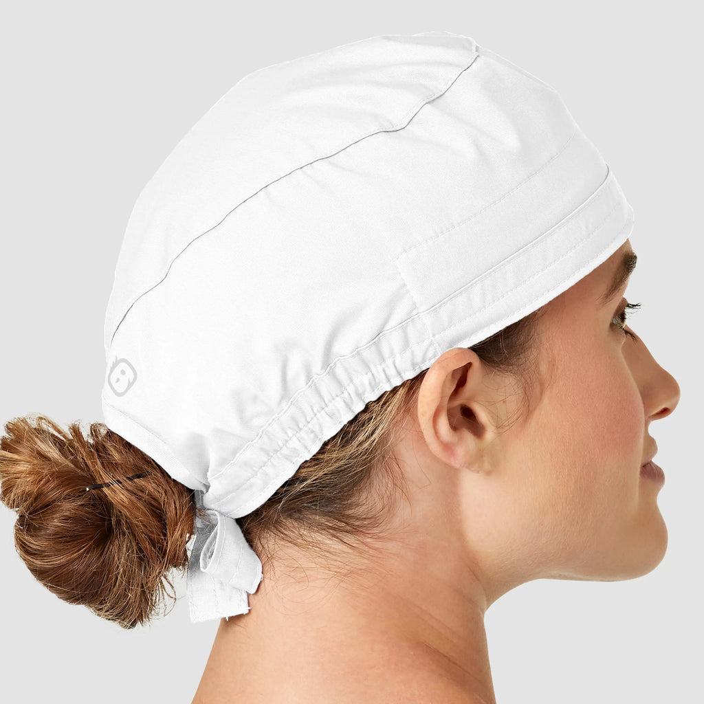 Wink Scrubs Unisex Tie Back Scrub Cap White | scrub-supply.com