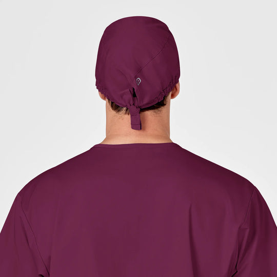 Wink Scrubs Unisex Tie Back Scrub Cap Wine | scrub-supply.com