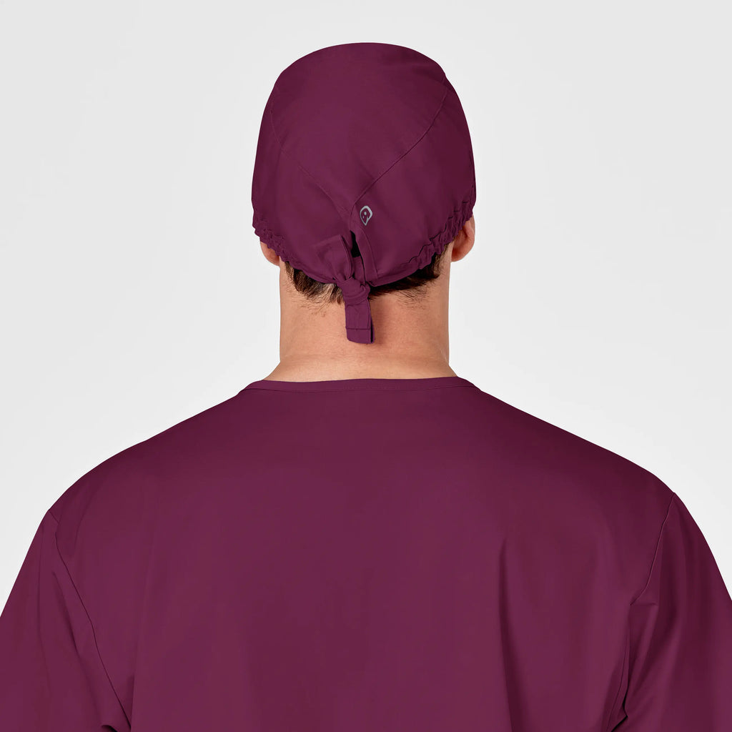 Wink Scrubs Unisex Tie Back Scrub Cap Wine | scrub-supply.com