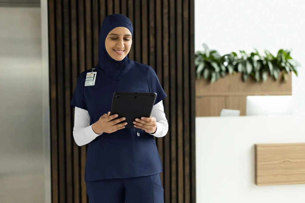 Wink Scrubs Women's Hijab Navy | scrub-supply.com