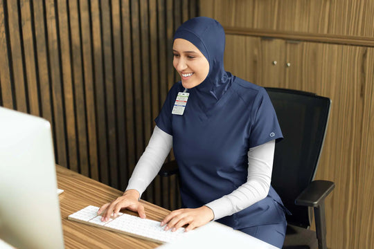 Wink Scrubs Women's Hijab Navy | scrub-supply.com