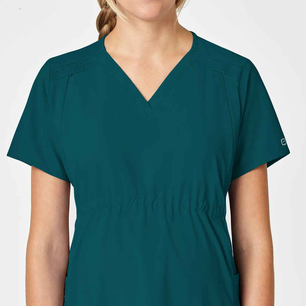 Wink Scrubs Maternity V-Neck Scrub Top Caribbean Blue | scrub-supply.com