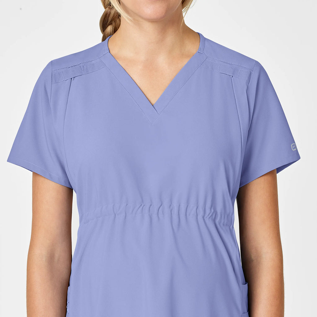 Wink Scrubs Maternity V-Neck Scrub Top Ceil Blue | scrub-supply.com