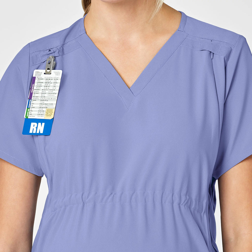 Wink Scrubs Maternity V-Neck Scrub Top Ceil Blue | scrub-supply.com