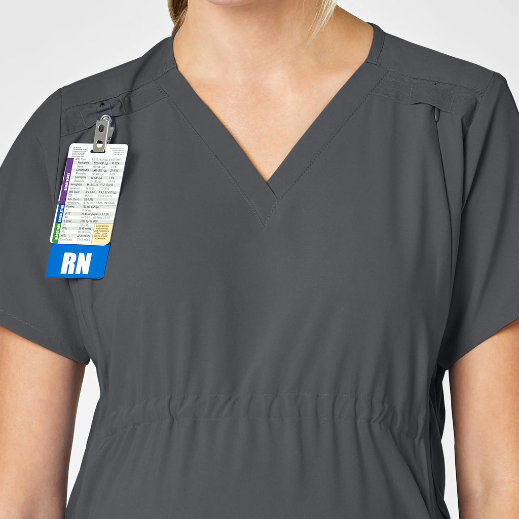 Wink Scrubs Maternity V-Neck Scrub Top Pewter | scrub-supply.com