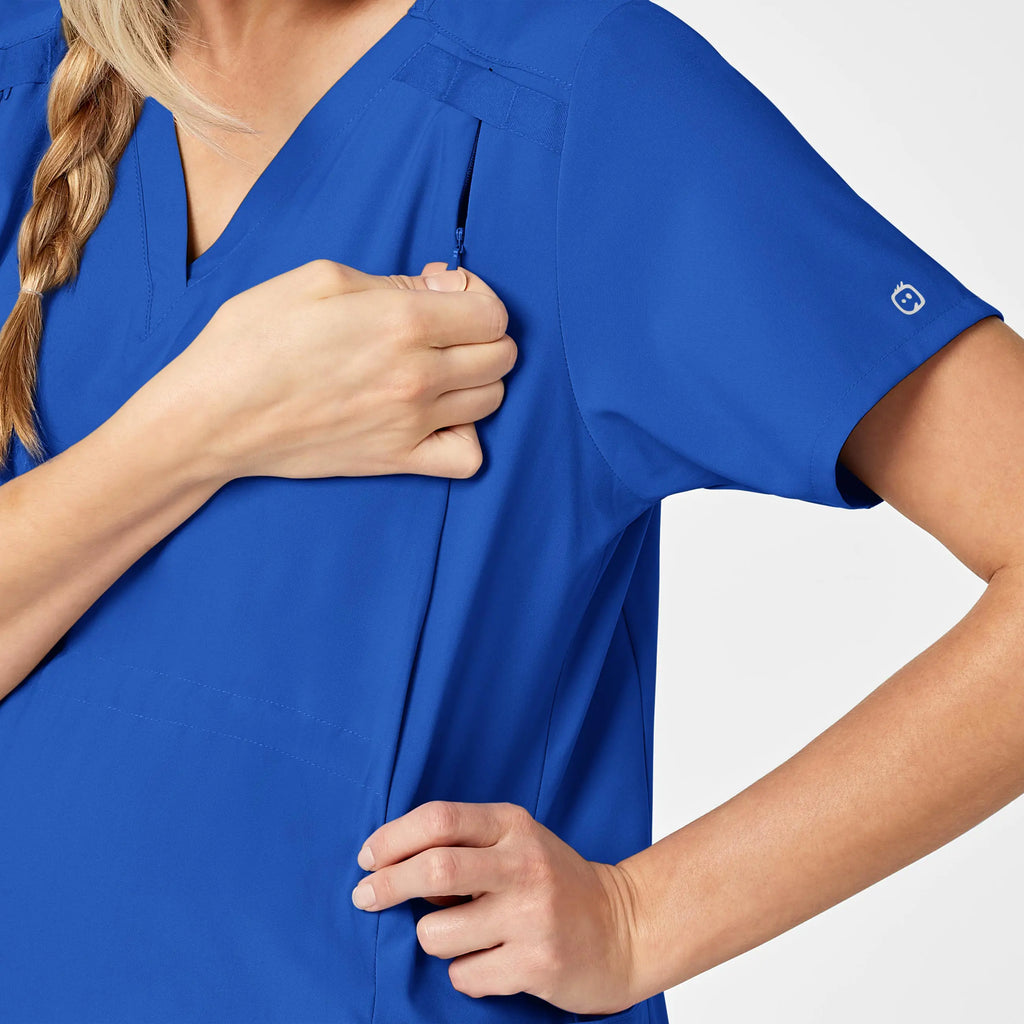 Wink Scrubs Maternity V-Neck Scrub Top Royal Blue | scrub-supply.com