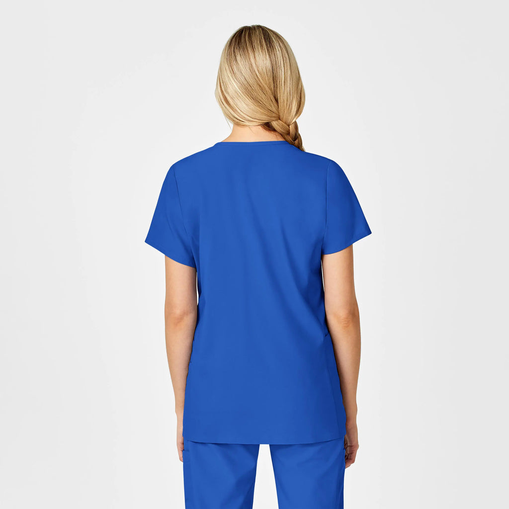 Wink Scrubs Maternity V-Neck Scrub Top Royal Blue | scrub-supply.com